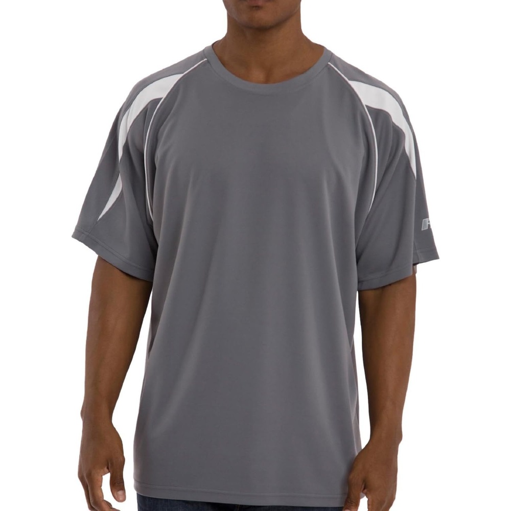 image:imageRussell Athletic Mens Big amp Tall DriPower Performance TShirtGreyWhite